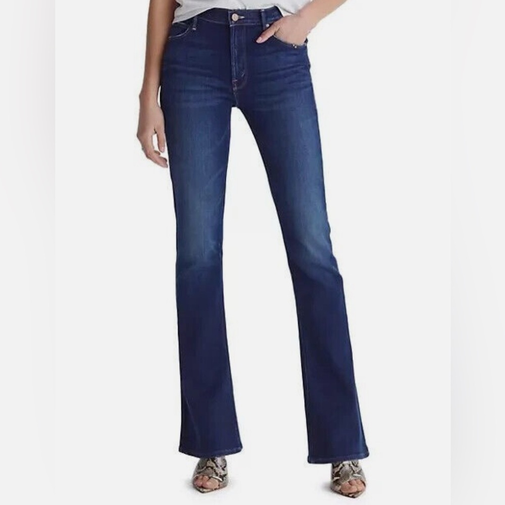 MOTHER Dark Blue Runaway Flare Jeans
